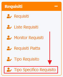 Voce Tipo Specifico Requisito