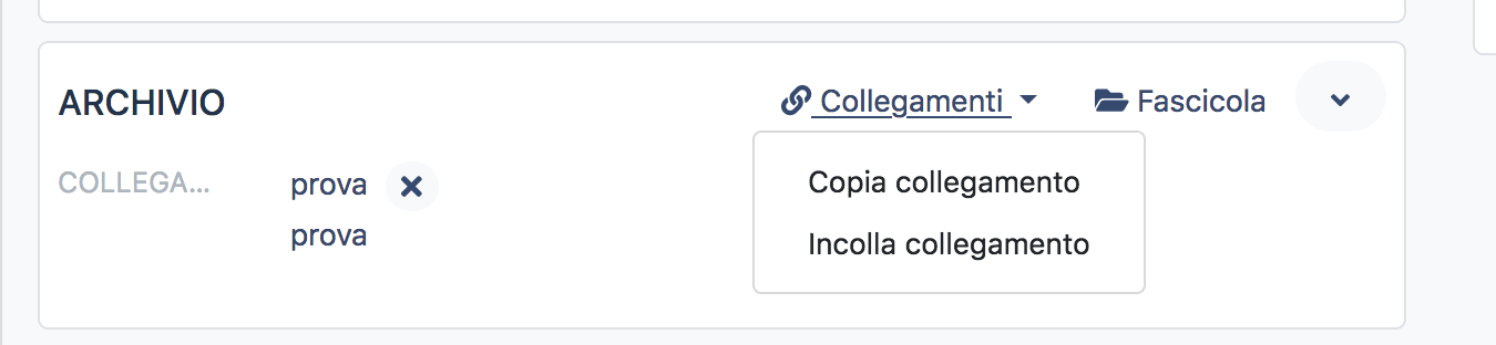 Incolla collegamento