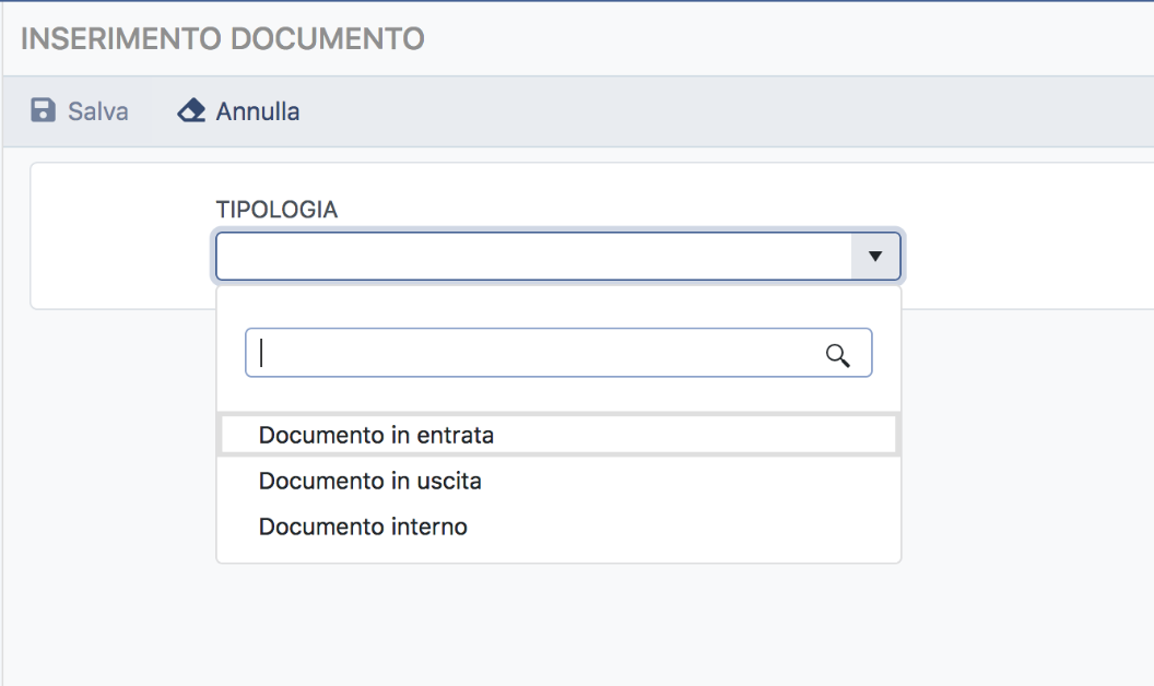 Inserimento documento