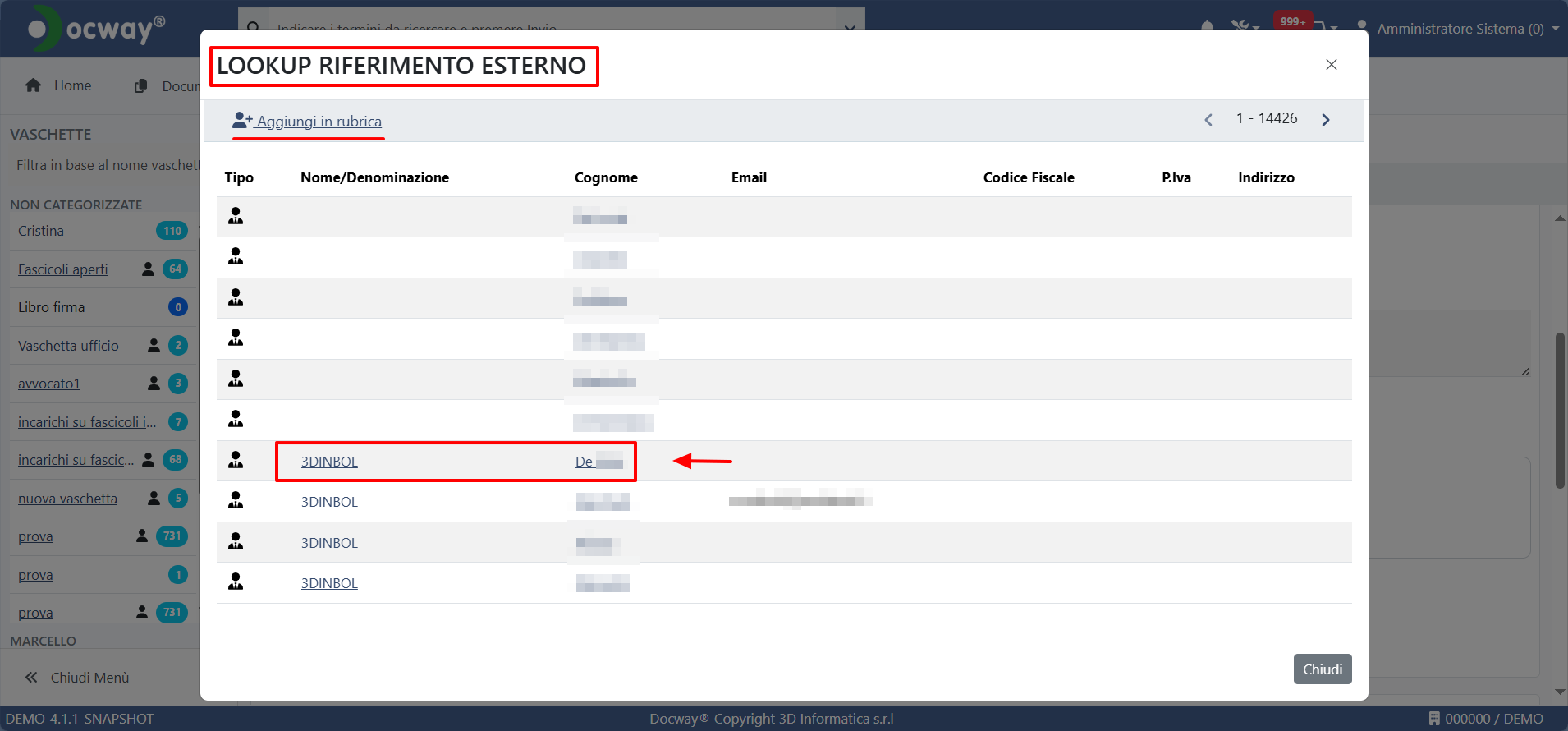  lookup riferimento esterno
