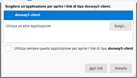 Scelta applicazione