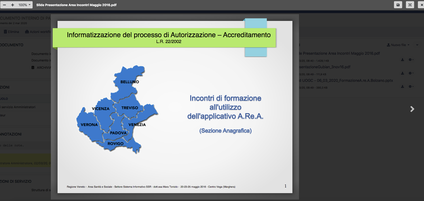 Visualizzazione file allegato