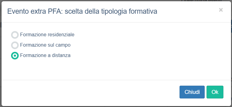  formazione a distanza tipologia evento