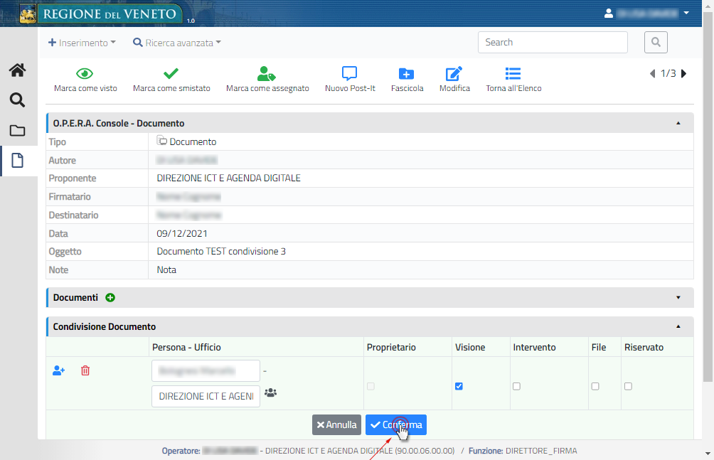 Selezione Persone - Uffici per la Condivisione del documento