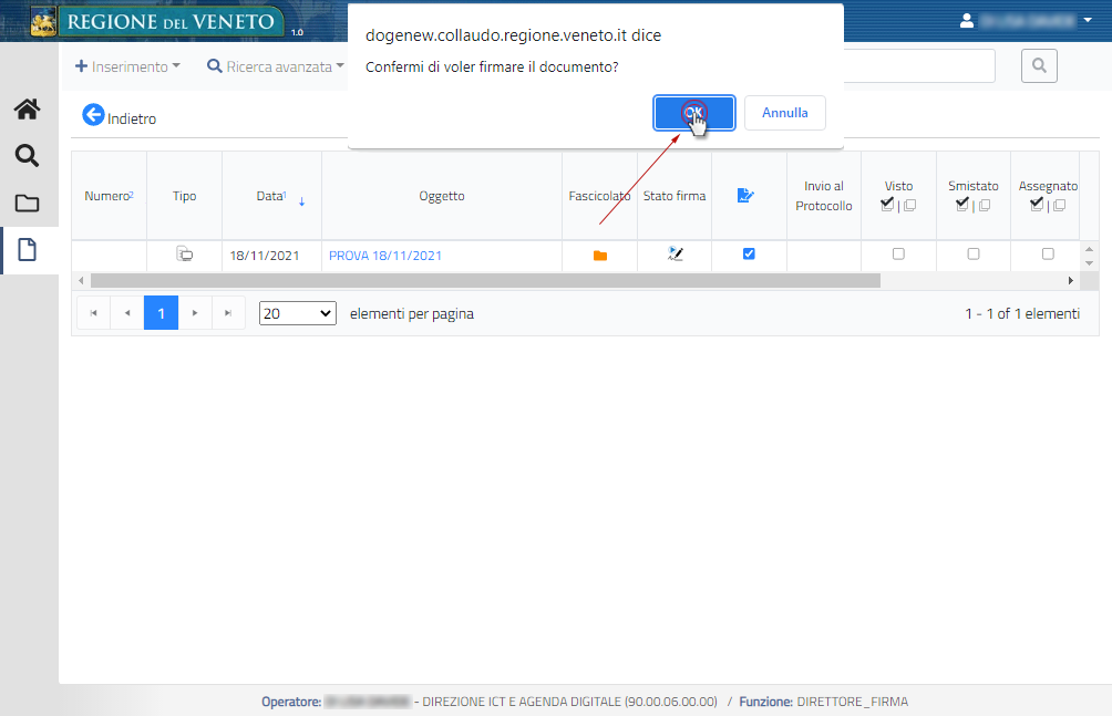 Conferma firma documento