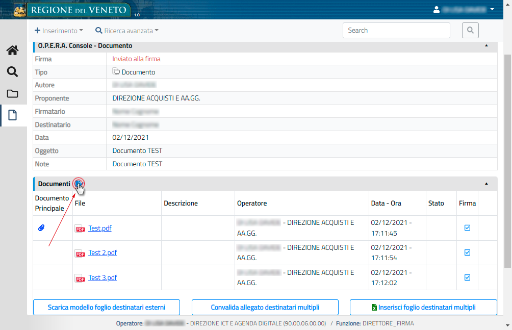 Funzione Firma digitale tramite pulsante Firma